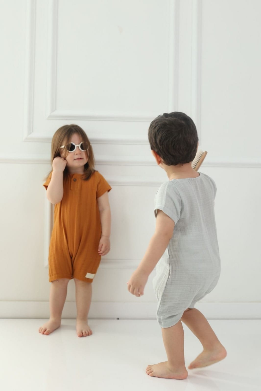 Short Jumpsuit Brown